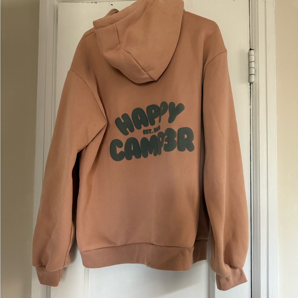 Happy Camper Hoodie in Salmon
